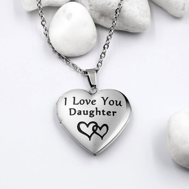 PHOCKSIN Locket Necklace for Women Black/Gold/Silver Locket Necklace Oval/Round/Heart Photo Necklace New Years Gifts for Girls - Image 2